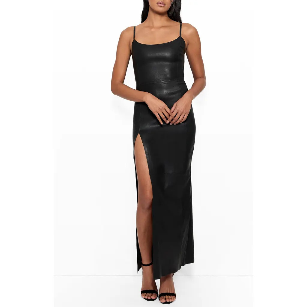 AS by DF Aphrodite Stretch Leather Dress in Black at Nordstrom, Size Xx-Large | Nordstrom