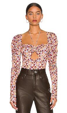 AFRM Coppelia Top in Fall Meadow Ditsy from Revolve.com | Revolve Clothing (Global)