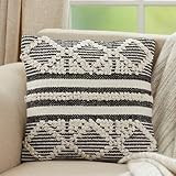 Diamond Moroccan Pillow Cover - 18" | Black/White | Square | 1 Pc. | Amazon (US)