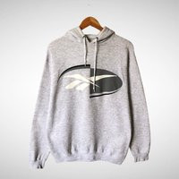 Vintage Reebok Biglogo Print Sweatshirt Pullover Jumper Streetwear Grey Hoodie Crewneck Size Medium | Etsy (US)