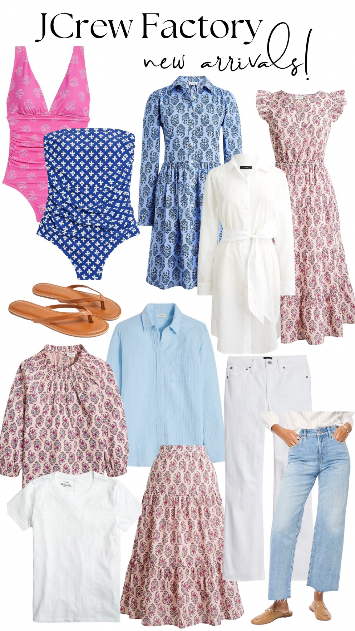 Hello Spring at JCrew Factory! Fabulous swim, spring floral prints, and great light denim options. 

#LTKstyletip #LTKSeasonal #LTKtravel