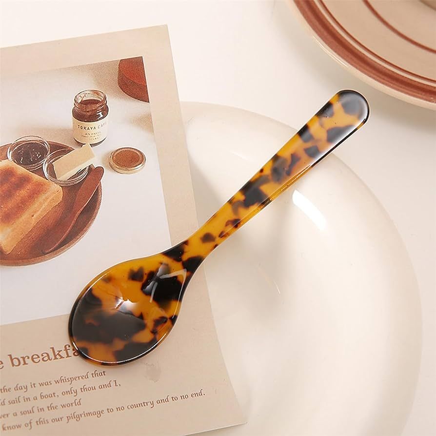 Colorful Acrylic Reusable Spoons, Ice Spoon Cream Coffee Caviar Spoon Stirring Spoons Dessert Spo... | Amazon (US)