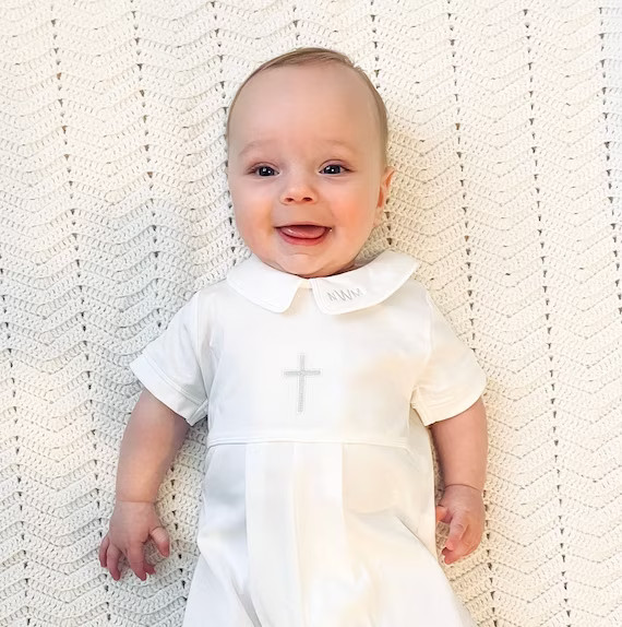 Aaron All White Baptism Outfit-Baby Boy Baptism Outfit-Christening Outfit-Dedication Outfit-Short... | Etsy (US)