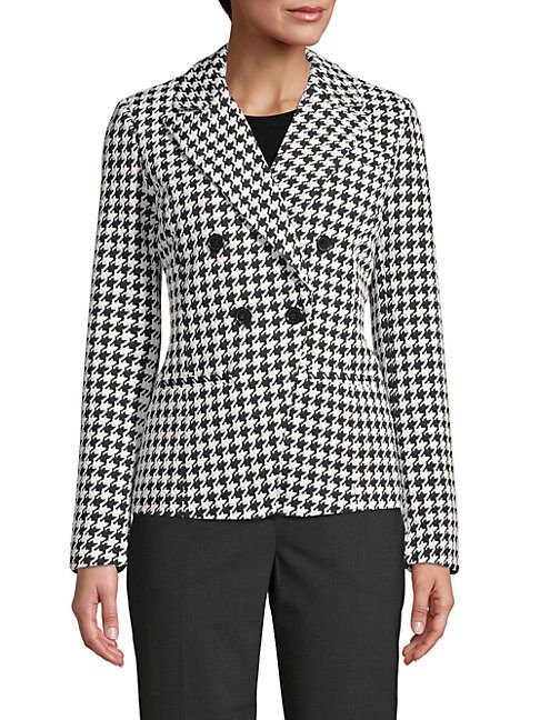 Double-Breasted Houndstooth Blazer | Saks Fifth Avenue OFF 5TH