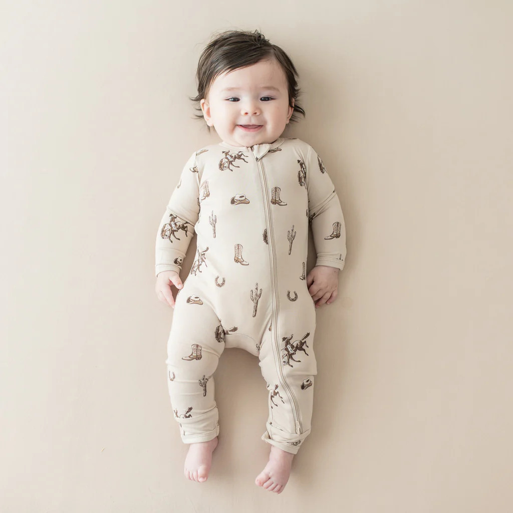 Zippered Romper in Classic Cowboy | Kyte Baby