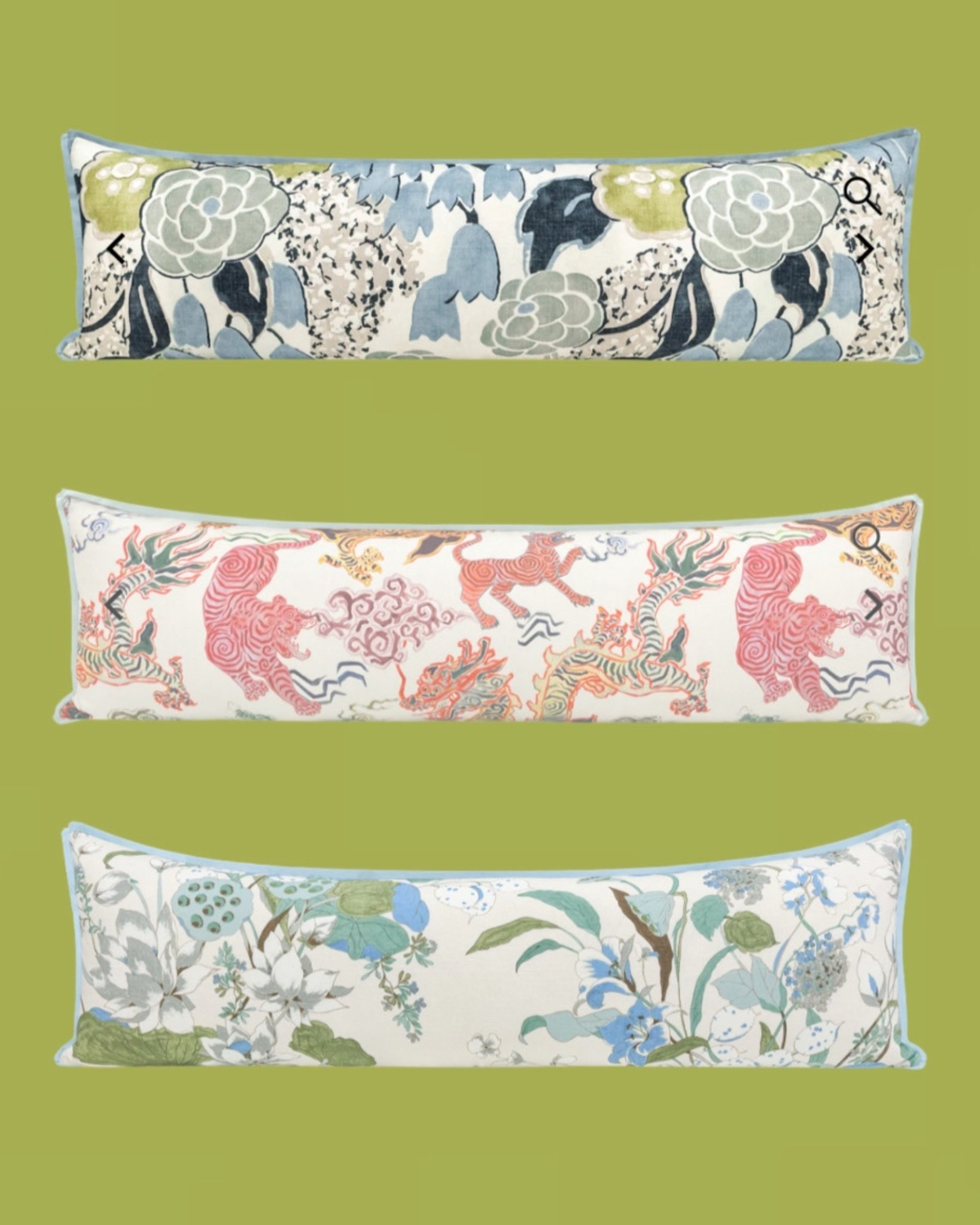 The prettiest king bed lumbar pillows! Ordering the top one to add some color to our bedroom! 

#LTKHome