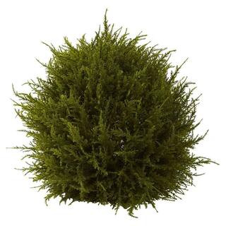 14 in. Artificial Cedar Decorative Sphere | The Home Depot