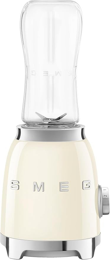 SMEG Retro Personal Blender with 2 Bottles PBF01CRUS, Cream, Medium | Amazon (US)