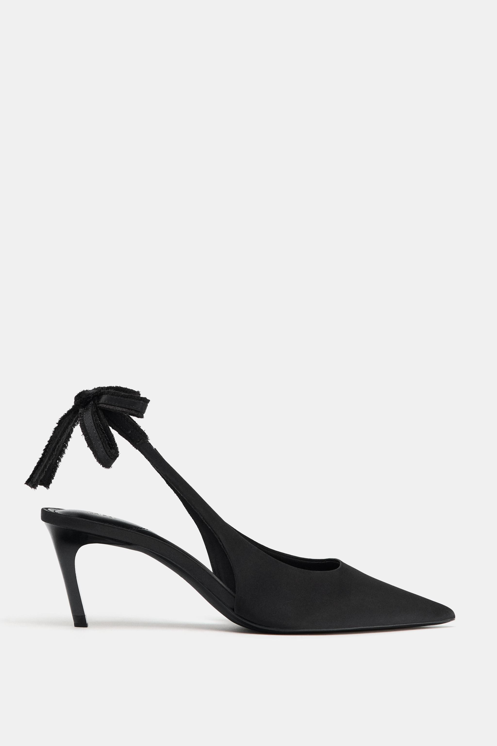 SLINGBACK HEELS WITH BOW | Zara UK