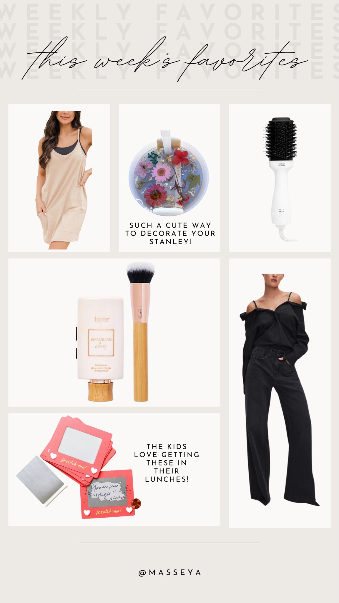 Rounding up this week’s favorites! The kids love getting secret notes in their lunch boxes and I love writing them!

Bestsellers, weekly favorites, spring style, beauty finds, wide leg denim, pink lily, Tarte, bondi, spring trends 

#LTKstyletip #LTKhome #LTKbeauty