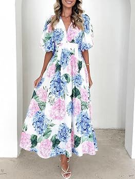 Sissyaki Women's Floral Maxi Dress 2026 Summer Spring Wedding Guest Dress | Amazon (US)