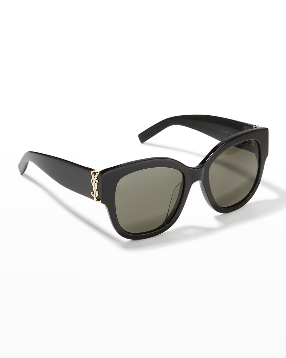 Saint Laurent YSL Oversized Acetate Cat-Eye Sunglasses | Neiman Marcus