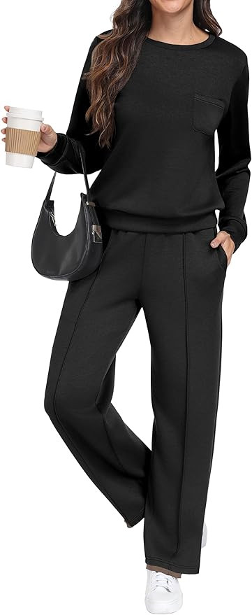 GRECERELLE Tracksuit Womens Full Set Autumn Long Sleeve Lounge Wear Sets for Women Two Piece Outf... | Amazon (UK)