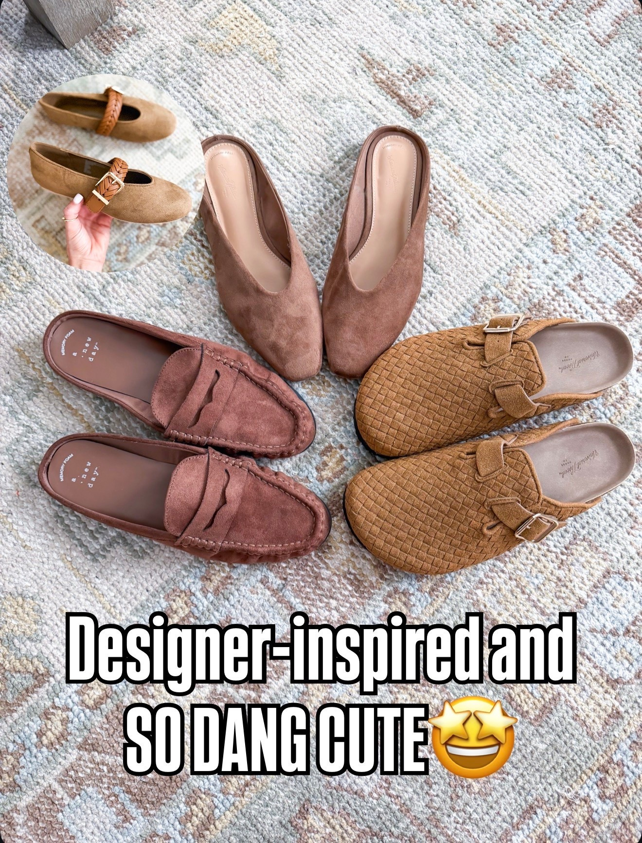 New design designer inspired shoes from target. These are TTS. Fall shoes. Fall outfits. Fall style. Fall mules. Fall ballet flats. Fall clogs. Casual outfits. Business casual. Mom outfit outfits. Teacher outfit outfits. Neutral outfits.

#LTKootd #LTKgrwm #LTKSeasonal