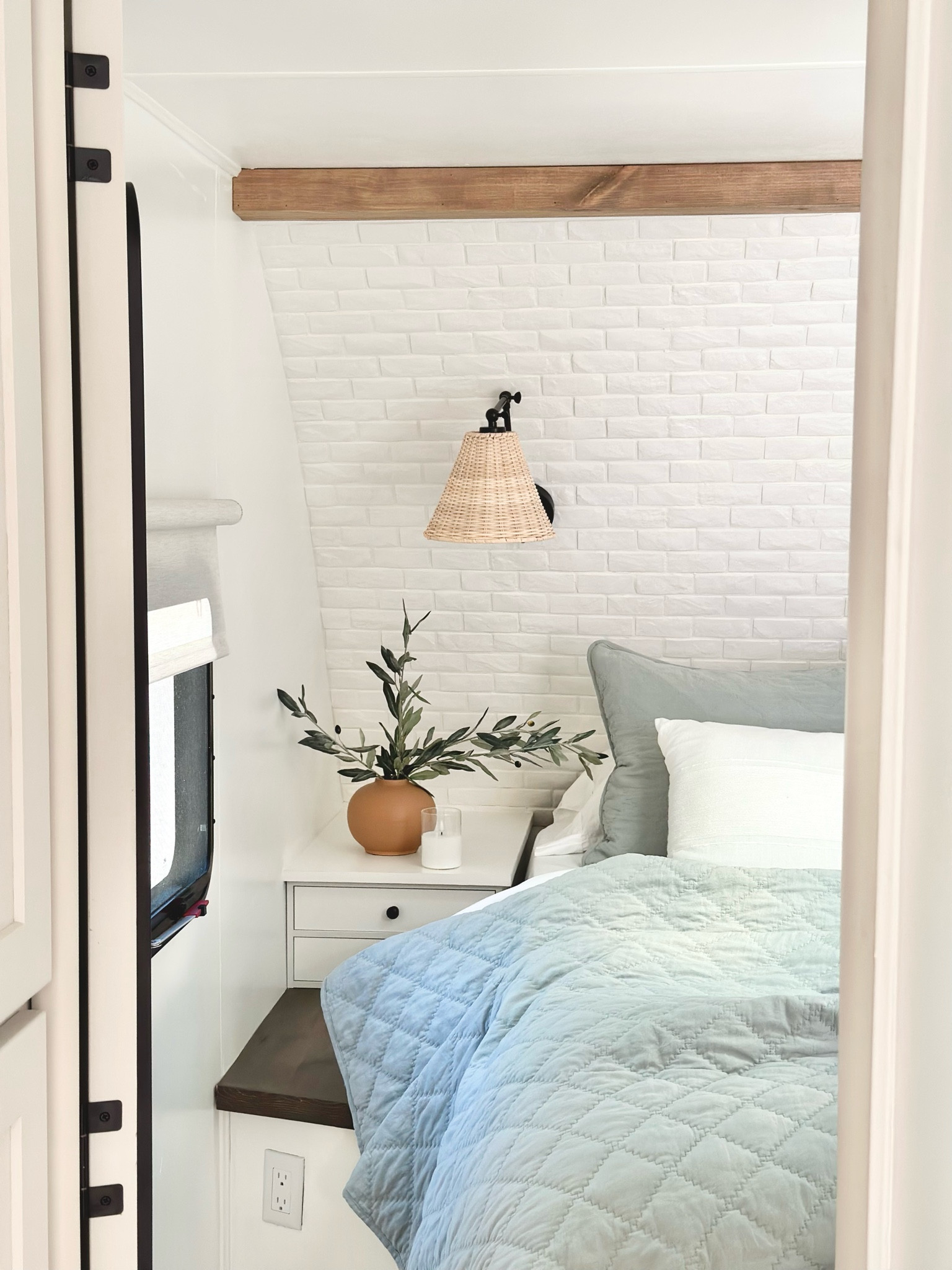 Rv bedroom sources! Great items for your home too! Sconces are buy one get one 50% OFF! We removed the plug and hardwired them.

Rattan sconces, rattan lighting, trailer remodel, trailer bedroom, rv renovation, rv remodel, rv reno, bedroom styling, bedding, modern coastal, home decor, affordable home decor

#LTKSaleAlert #LTKHome #LTKFindsUnder100