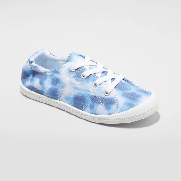 Women's Mad Love Lennie Lace Up Canvas Sneakers - Blue | Target