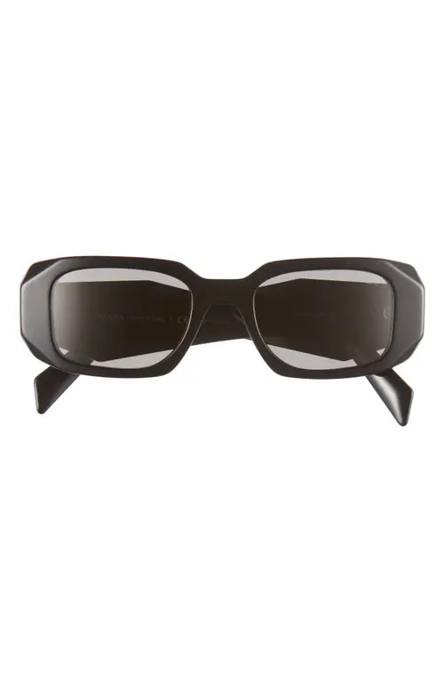 Prada 49mm Small Rectangular Sunglasses in Grey Mirror at Nordstrom | Nordstrom