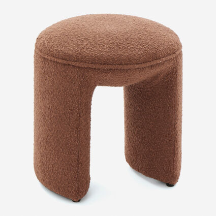 Coastal Rust Boucle Footstool 46x42cm | TK Maxx