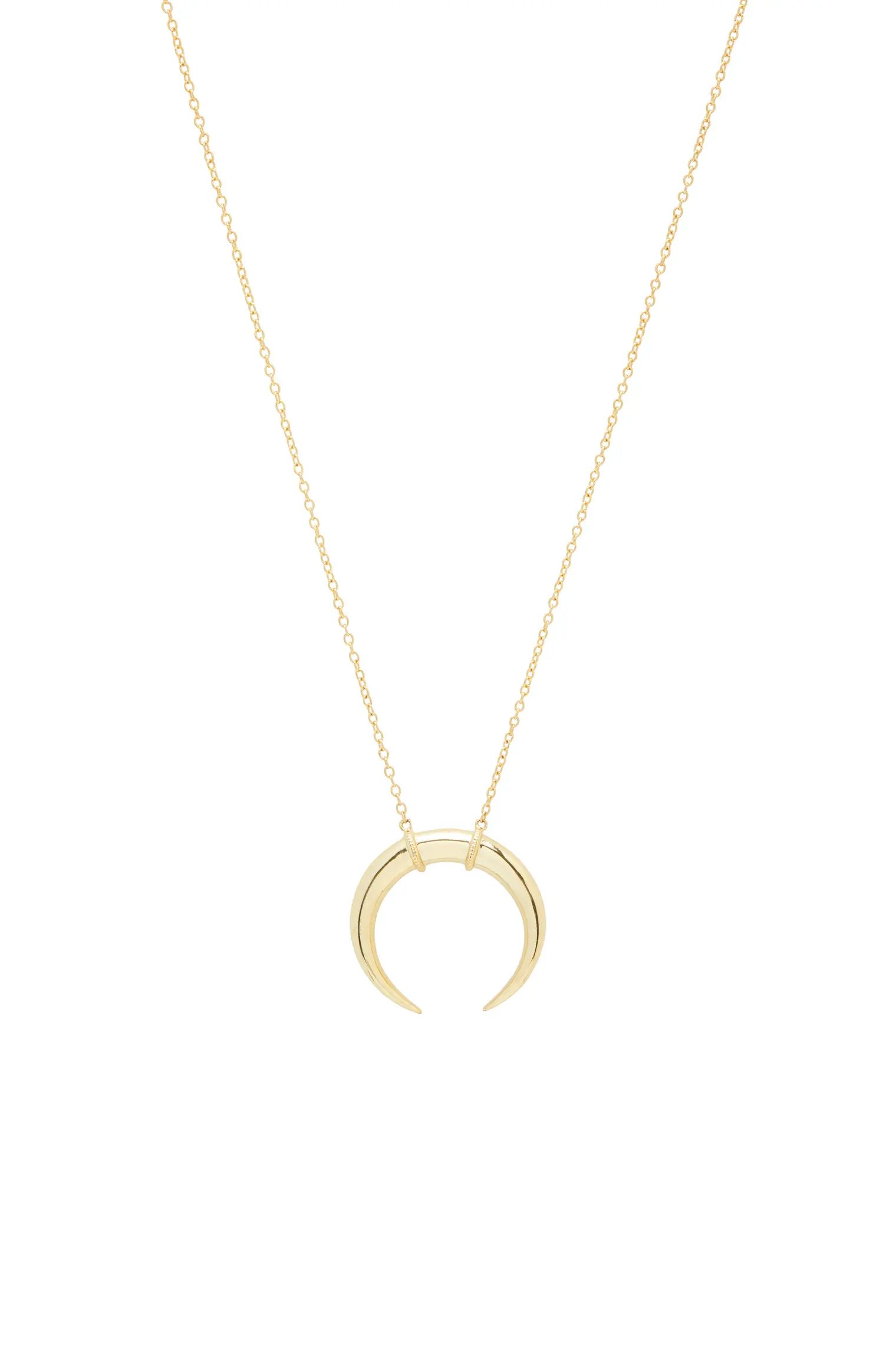 Cayne Crescent Plated Pendant Necklace | Nordstrom