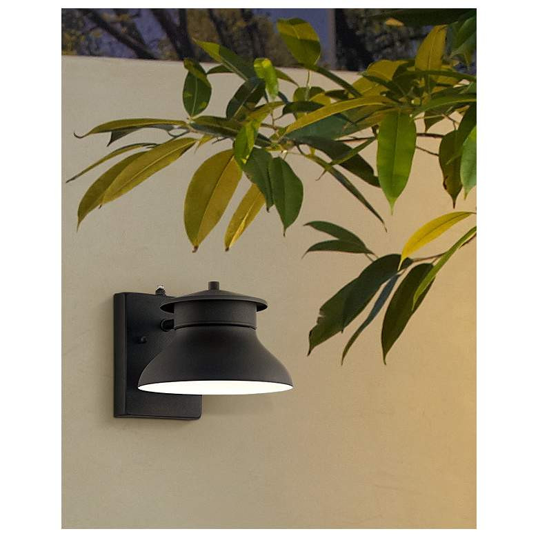 Danbury 6" High Black Dusk to Dawn LED Outdoor Wall Light - #5Y088 | Lamps Plus | Lamps Plus