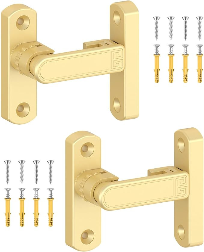 Adjustable Barn Door Locks, 90/180 Degree Sliding Door Latch, Protect Home Security Gate Latch fo... | Amazon (US)