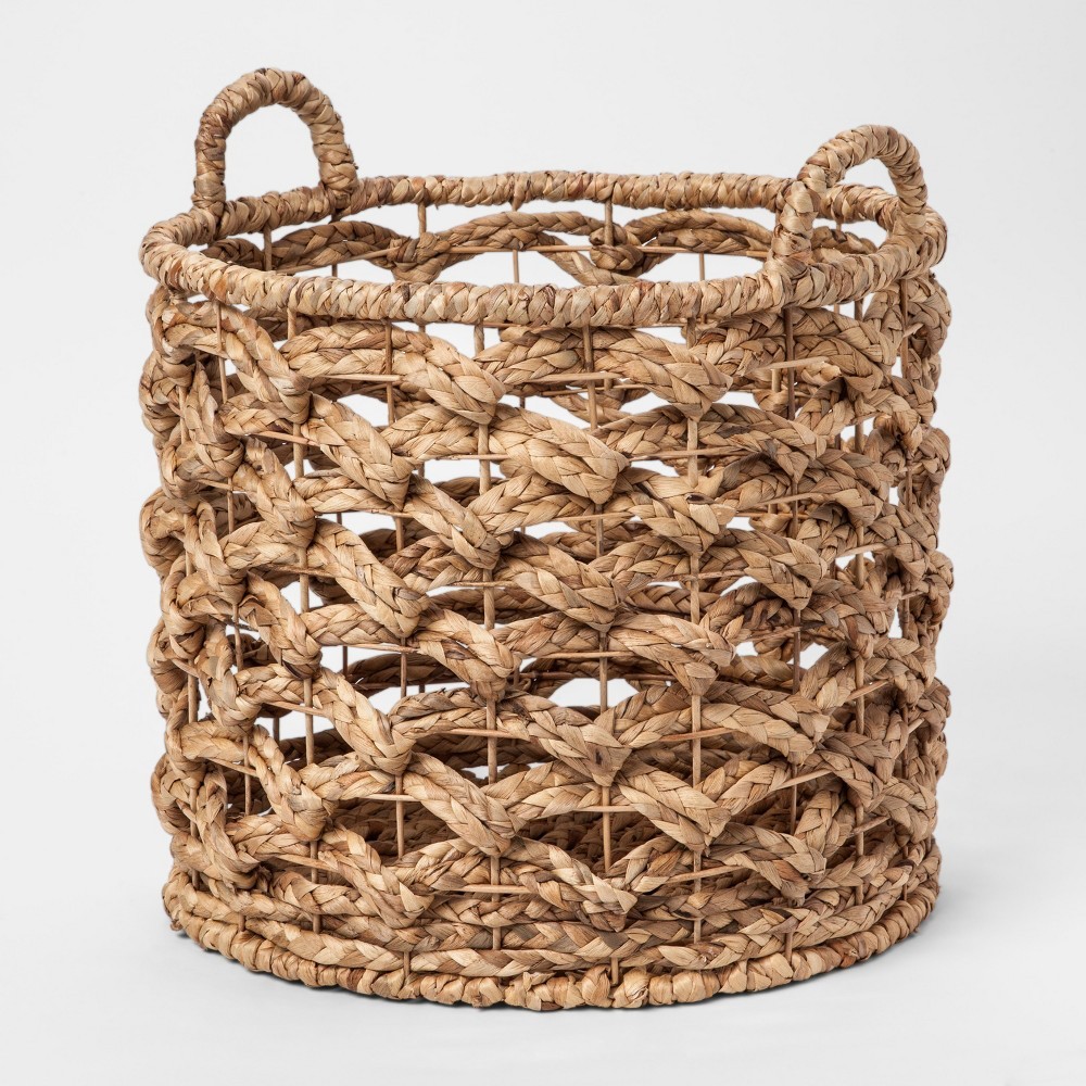 Round Open Weave Basket Large - Brown - Threshold, Natural | Target