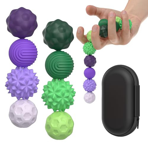 Magnetic Fidget Balls Toys for Adults&Teens, 8Pcs Silicone Sensory Stress Relief Toys with Autism, ADHD, Anxiety, Quiet Executive Desk Fidget Magnets Balls,Stocking Stuffers for Women Men Gifts | Amazon (US)