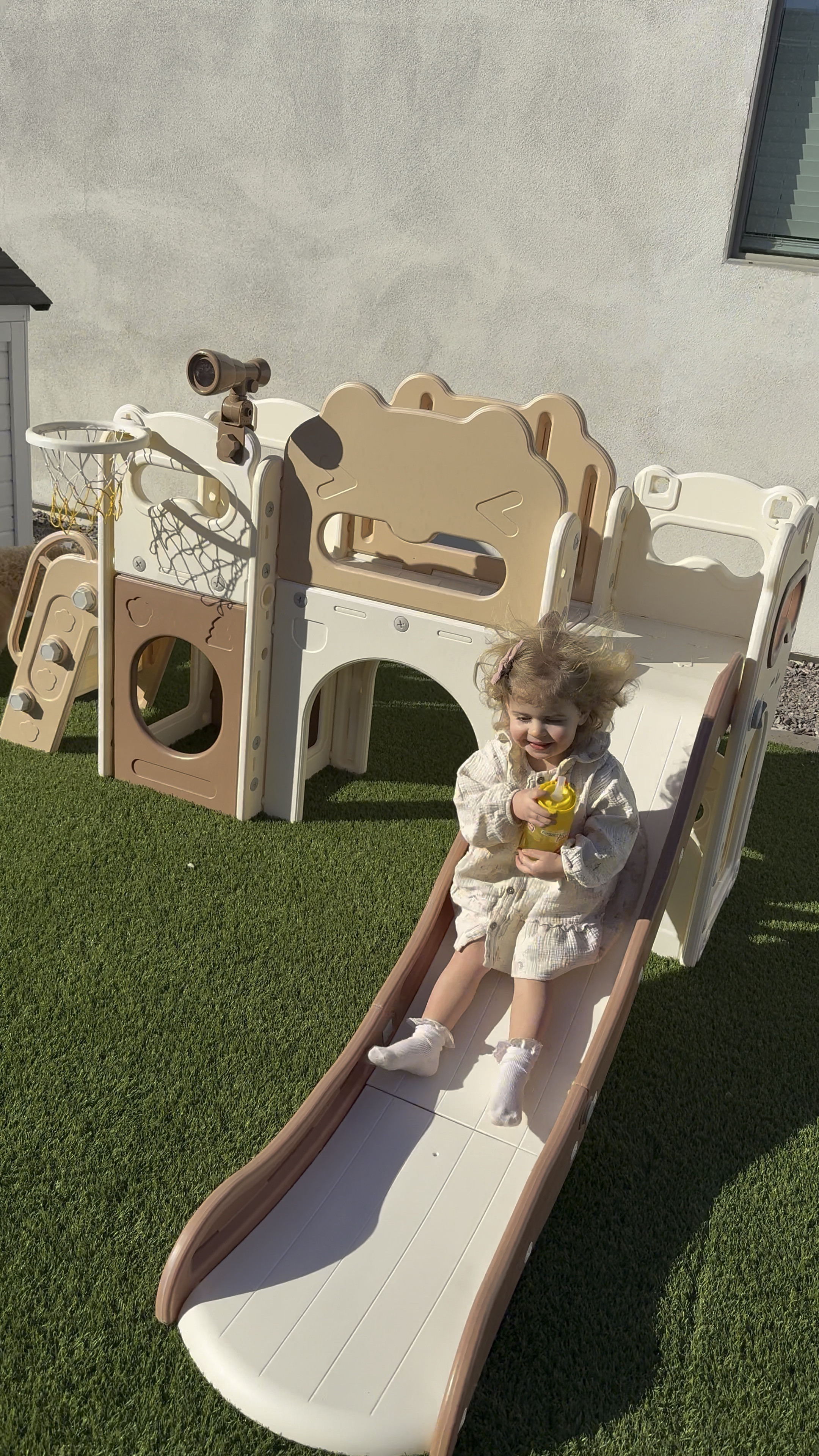 Tiegan’s favorite Christmas gift without a doubt 🤣🙌🏽 Amazon for the win toddler play place with slide and basketball hoop! I can’t find exact color anymore but this is the closest model & same brand! 

#LTKKids