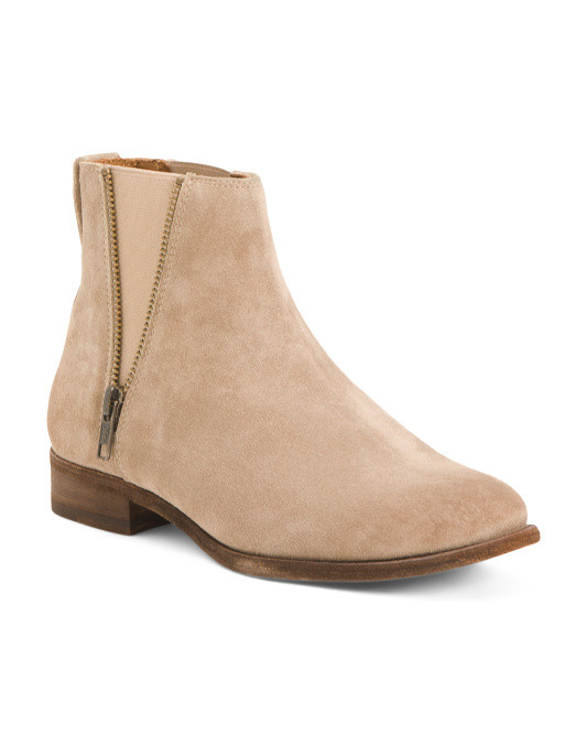 Suede Carly Zip Chelsea Boots | TJ Maxx