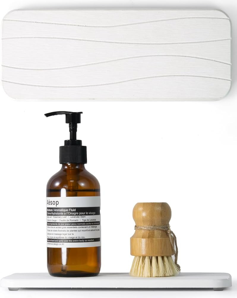 Fast Drying Diatomite Bathroom Tray, Soap Dish Holders & Toothbrush Holders for Bathroom Counter,... | Amazon (US)