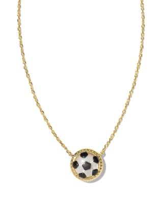 Soccer Gold Short Pendant Necklace in Ivory Mother-of-Pearl | Kendra Scott | Kendra Scott