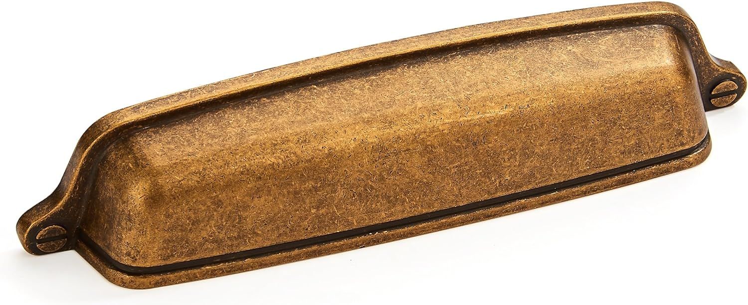 khtumeware 10 Pack 5 inch(128mm) Vintage Drawer Pulls Antique Brass Cabinet Cup Pulls Cabinet Har... | Amazon (US)