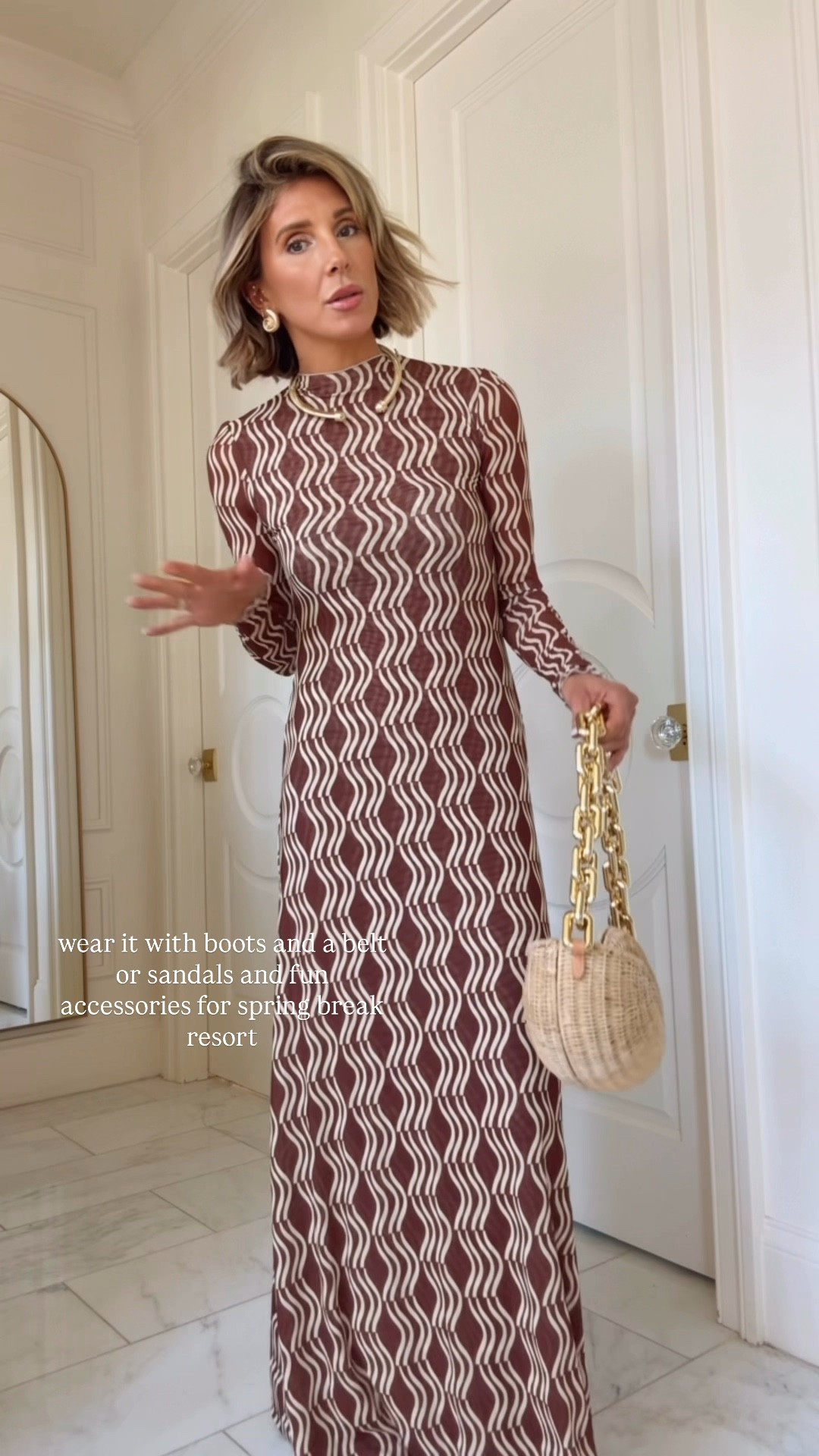 This dress is so comfortable and bump friendly! I'm wearing size small fits tts