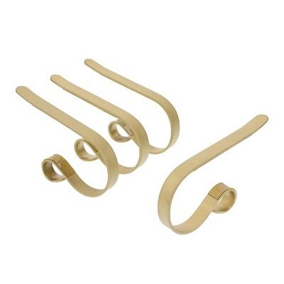 4pk Mantel Clips Stocking Holder Gold - Original MantleClip | Target