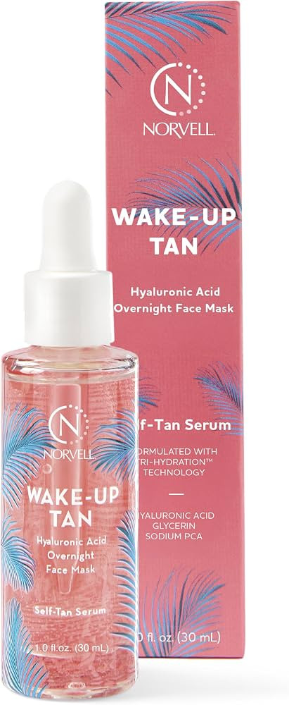 Norvell Wake-Up Tan Clear Self-Tan Face Serum, 1 oz Gradual Facial Self Tanner, Overnight Sunless... | Amazon (US)