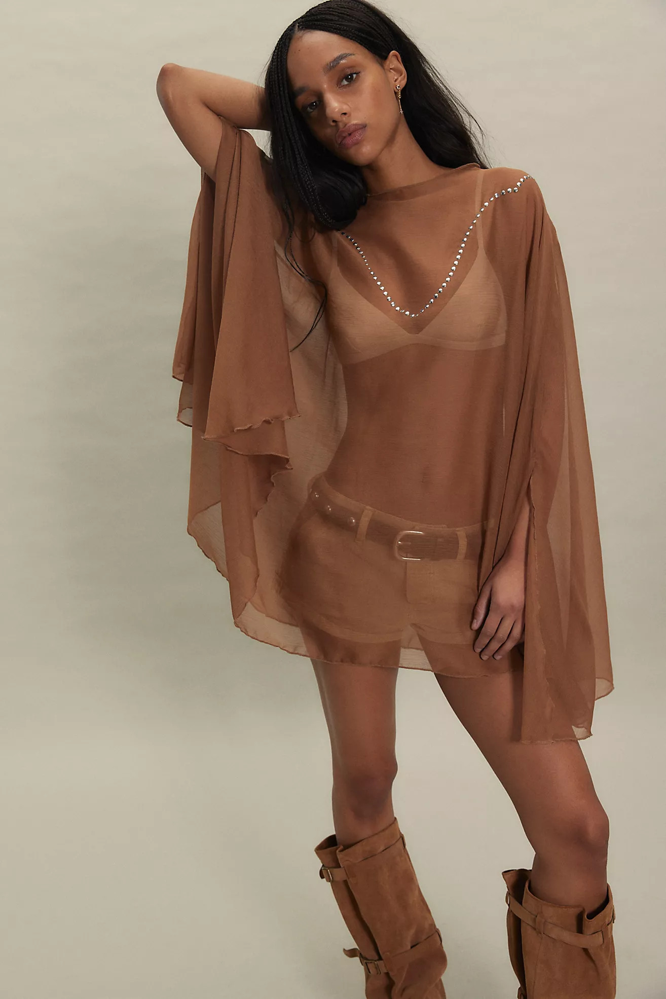 Understated Leather Moonshine Poncho | Free People (Global - UK&FR Excluded)