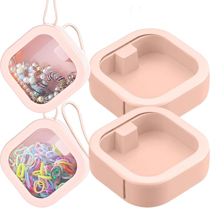 2pcs Hair Tie Organizer,Portable Travel Qtip Holder,Bathroom Storage Organizer Qtip Dispenser Cot... | Amazon (US)