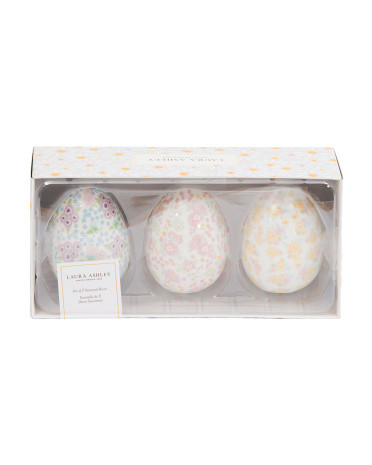 Set Of 3 Floral Eggs | TJ Maxx