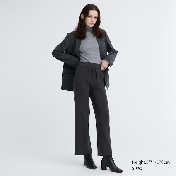 Washable Knit Ribbed Pants | UNIQLO (US)