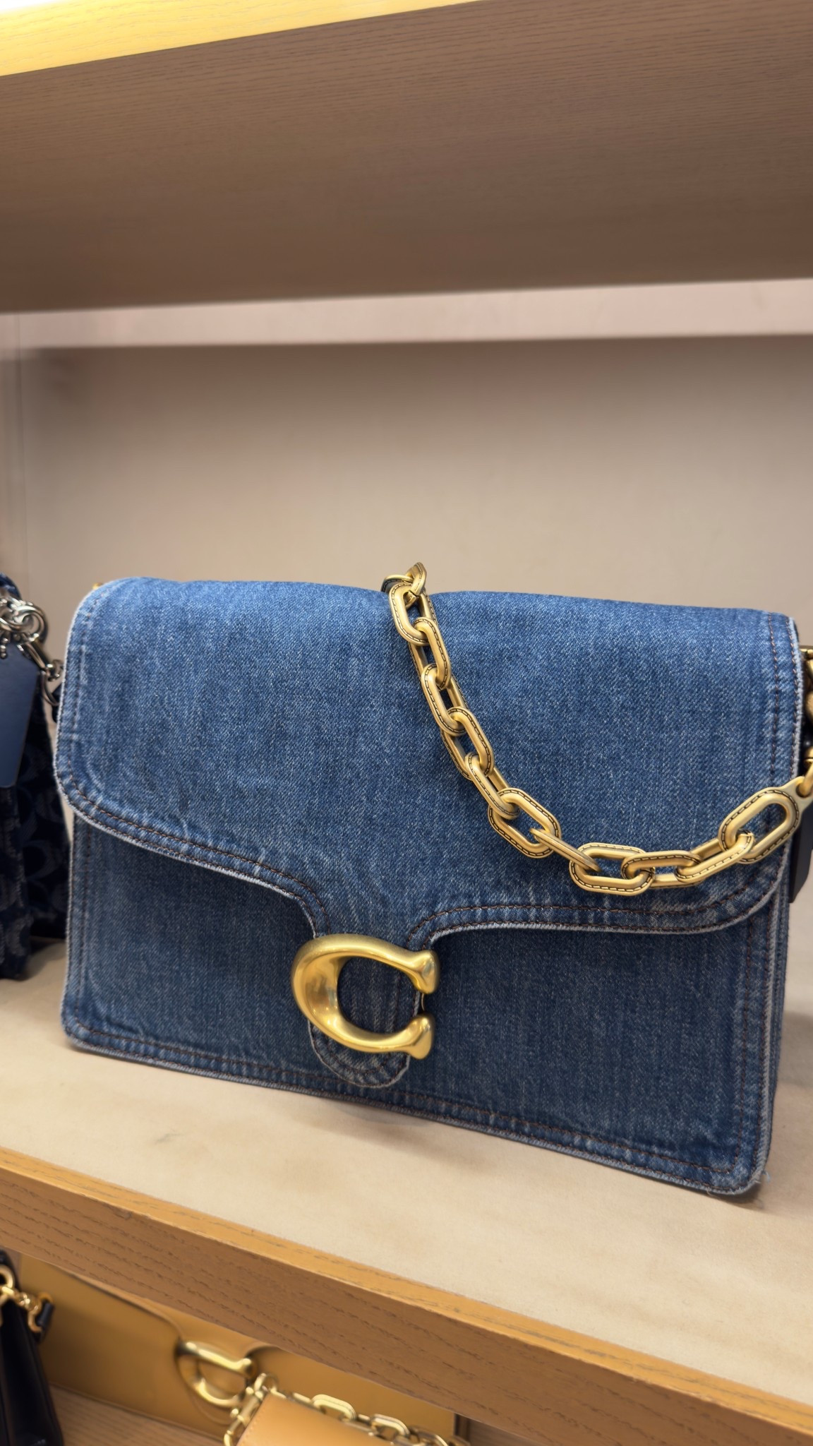 Big denim Coach 

#LTKMidsize #LTKStyleTip #LTKItBag