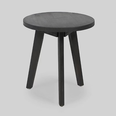 Marina Acacia Wood Patio Side Table - Dark Gray - Christopher Knight Home | Target