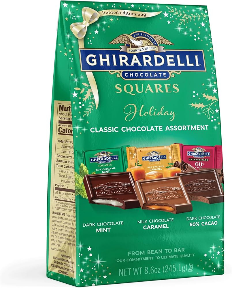 GHIRARDELLI Holiday Classic Chocolate Assortment SQUARES – Limited Edition Milk & Dark Chocolat... | Amazon (US)