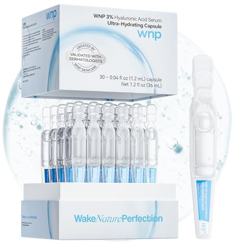 WNP Hyaluronic Acid Serum 3% for Face with 4D Multi-Layer Hydration | Ultra Hydrating Anti-Aging Serum | Moisturizer for Dry & Sensitive Skin | Pre-Makeup Skincare | Single-Use Vials 30PCS | Amazon (US)