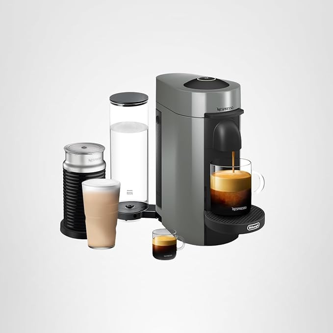 De'Longhi Nespresso Vertuo Plus Coffee and Espresso Maker by De'Longhi, Grey with Aeroccino Milk ... | Amazon (US)