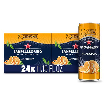 San Pellegrino Italian Sparkling Drink, Aranciata - 11.15 Fl Oz Bottle (Pack of 24) | Target