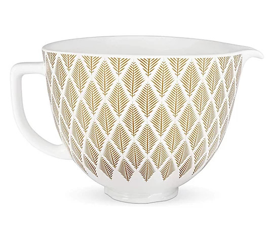 KitchenAid 5-Quart Gold Conifer Ceramic MixingBowl - QVC.com | QVC