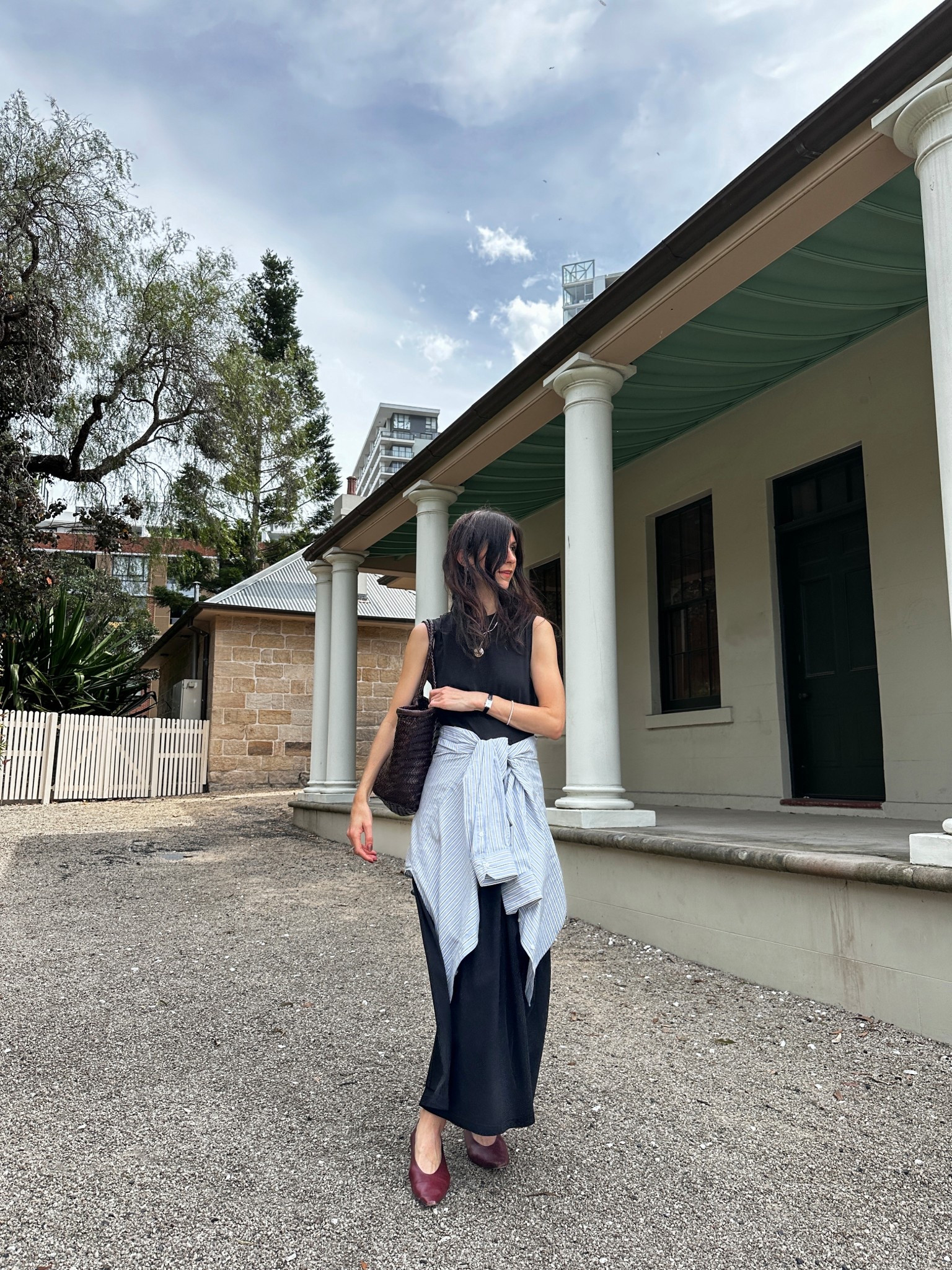 Another one of my spring/summertime faves is this easy cotton jersey dress - I’ve styled it here with a shirt tied at the waist but also looks really chic just on its own (or even with a long pendant)
