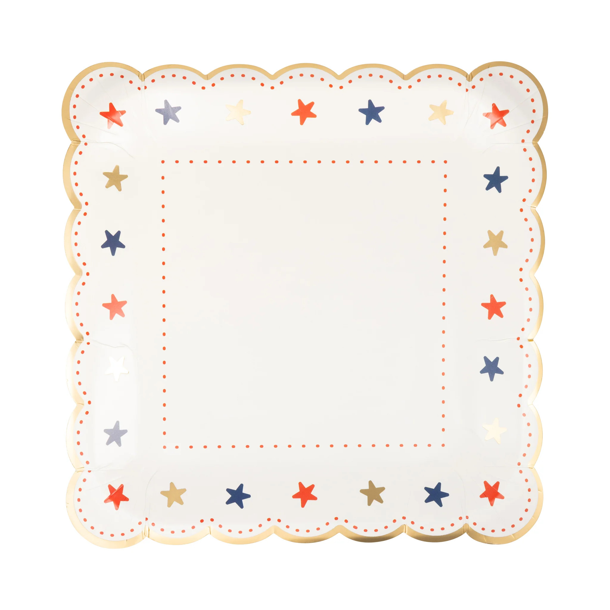 Scallop Star Border Paper Plate (8 ct) | My Mind's Eye