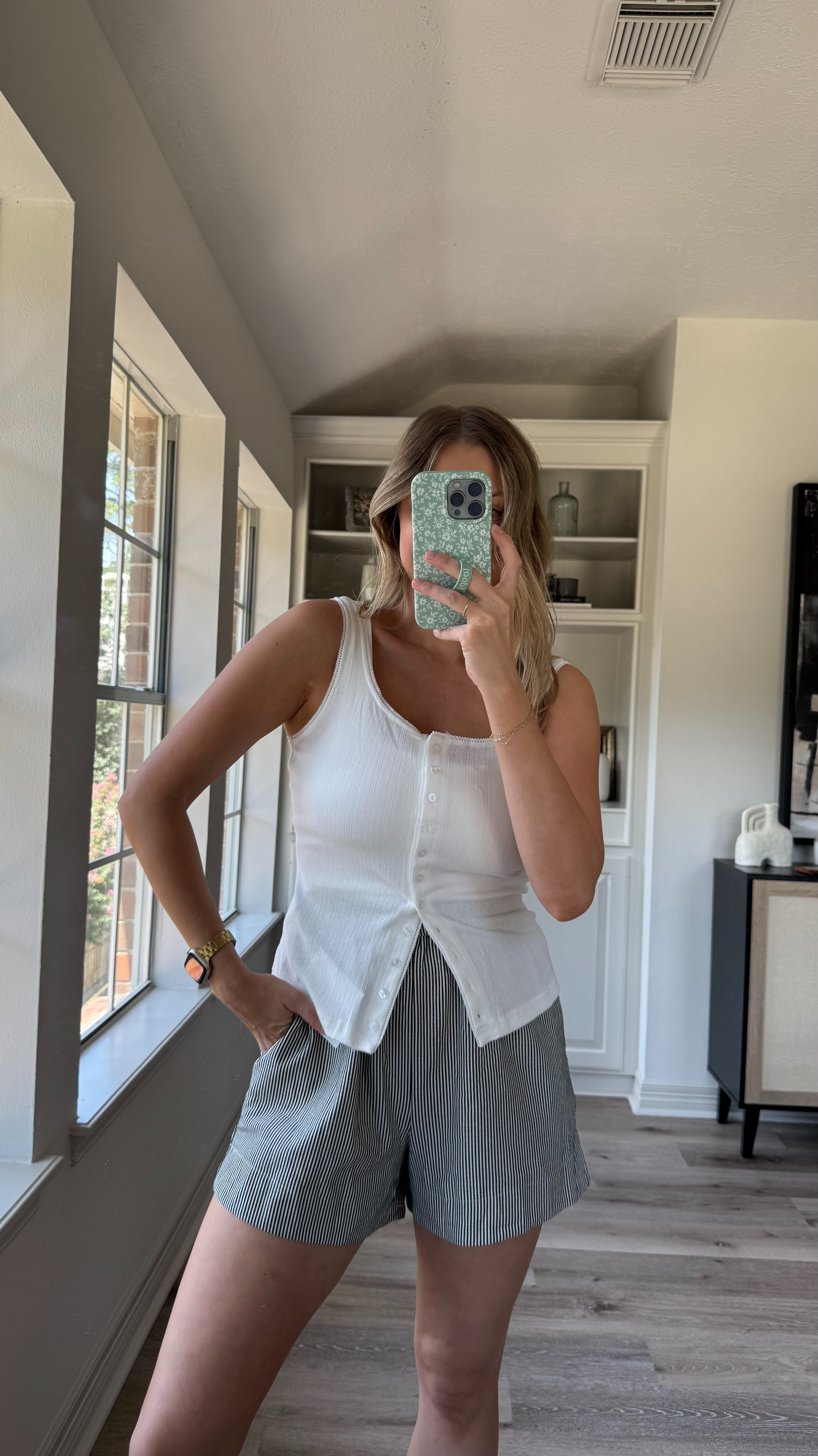 One of my favorite basic tanks that is nursing friendly! I'm wearing a size S in the tank and M in boxer shorts! 

 #LTKSeasonal #LTKStyleTip