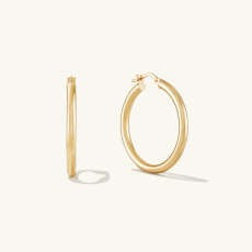 Medium Tube Hoops - AU$600 | Mejuri (Global)